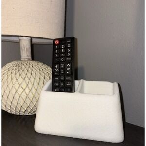 Minimilist White 2 Slot Remote Control Holder Organizer Room Organizer 3D Print